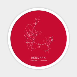 Denmark Road Map Magnet